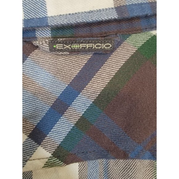 Exofficio Men's Long‎ Sleeve Plaid Flannel Shirt Size L/G - Picture 6 of 7